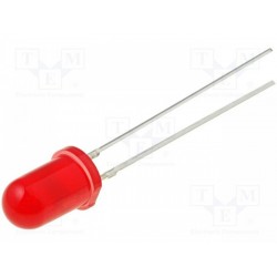 Светодиод 5 mm red 30 mCd 20