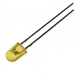 Светодиод 5oval Y 1400mcd 2,2v