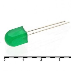 Светодиод 8x8 green 50mcd 2,1v