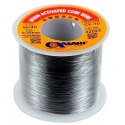Припой Asahi Sn60/Pb40 0,6мм с флюсом CF10 0,25кг