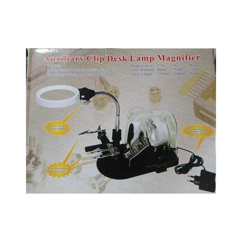 Зажим ТРЕТЬЯ РУКА 7761 подсветка,подставка для...