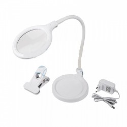 Лупа на струбцине круглая 5D с подсветкой 60LED,...