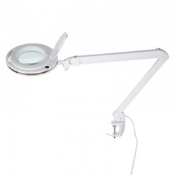 Лупа на струбцине круглая 5D с подсветкой 60LED, белая С...