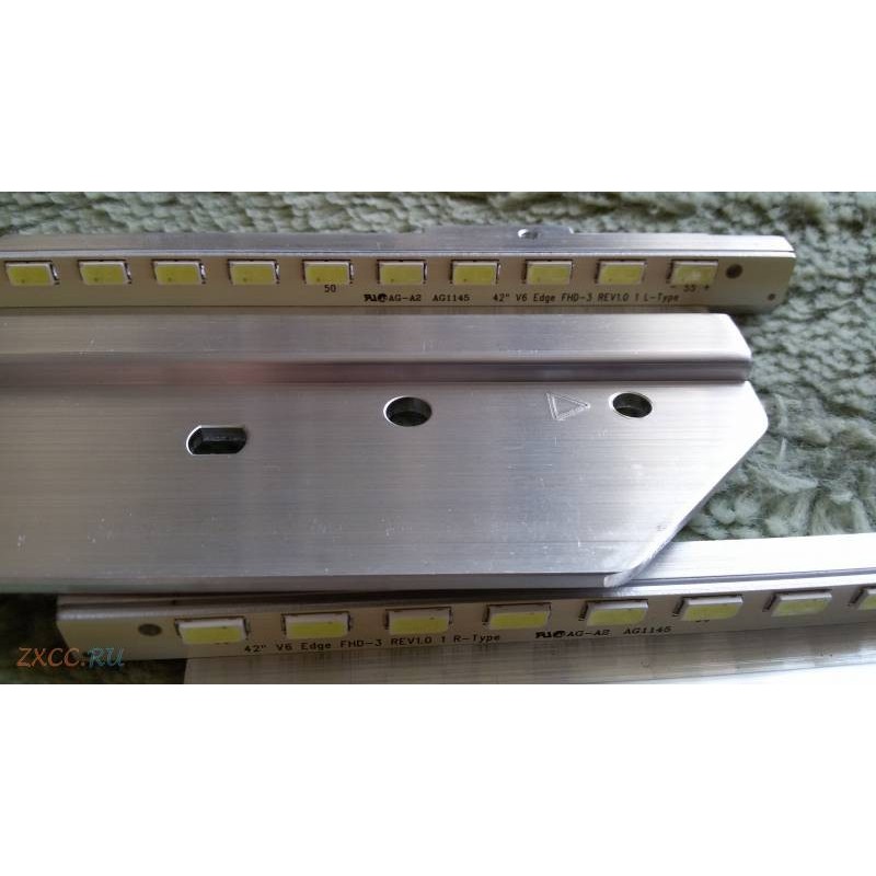 LED планка с радиатором AG-A2  AG1207  42" V6...