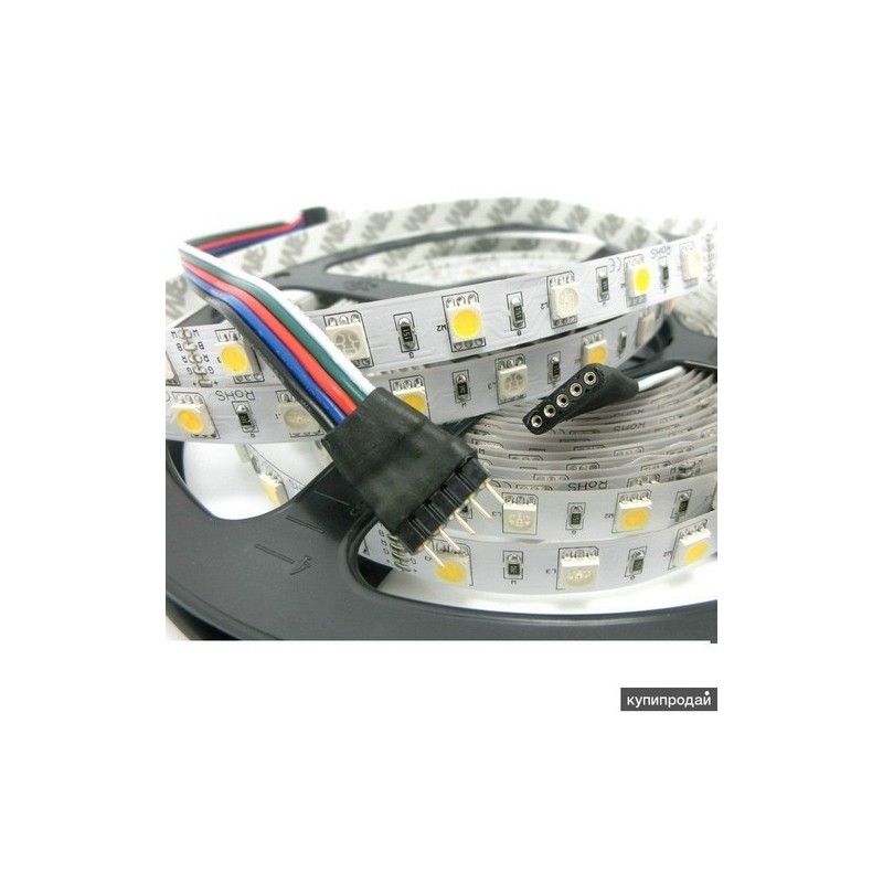 Светодиодная лента 5050/60LED, цвет: цветная с...