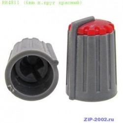 Ручка приборная RR4811 (6mm п.круг красный)