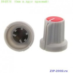 Ручка приборная RR4836 (6mm п.круг красный)