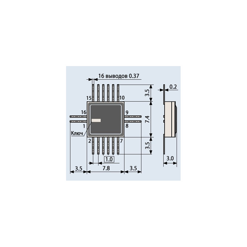Микросхема 544УД18У3 Au