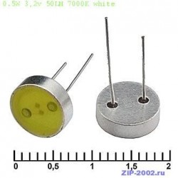 Мощные светодиоды 0.5W 3,2v 50LM 7000K white
