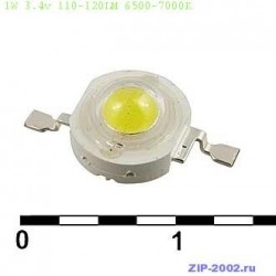 Мощные светодиоды 1W 3.4v 110-120LM 6500-7000K