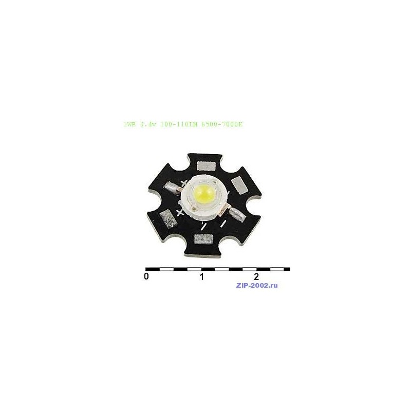 Мощные светодиоды 1WR 3.4v 100-110LM 6500-7000K