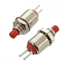 Кнопка нажимная DS-402 (OFF-ON) красн. 0,5А