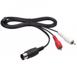 Шнур DIN 5 pin "шт" - 2 x RCA "шт" ВИДЕО OD2.6x5.2мм 1.0м