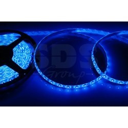 LED лента силикон, 8мм, IP65, SMD 3528, 60 LED/m, 12V, синяя