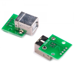 USB 2.0 type B гнездо плата-переходник (Breakout)