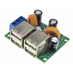 Автомобильный DC-DC преобразователь AME5268 5А 4xUSB HW-536