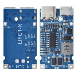 Зарядное устройство 2S 18Вт Li-Ion 21В LiFePO4 18В USB-C...