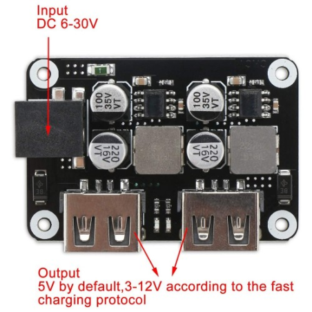 Модуль быстрой зарядки на 2 USB