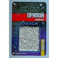 Припой ПОС-40 в гранулах чистый блистер 100г